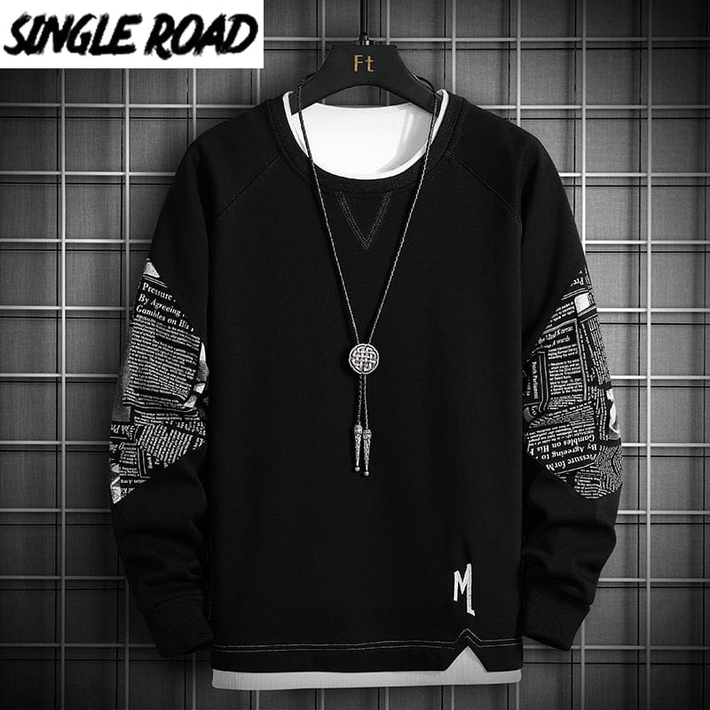 Men's Oversized Crewneck Harajuku Streetwear Sweatshirt