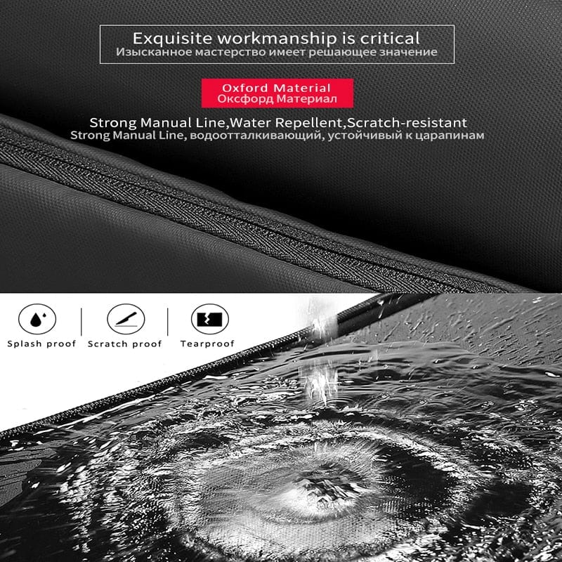 Men's 17 Inch Waterproof Laptop Backpack with USB Charging