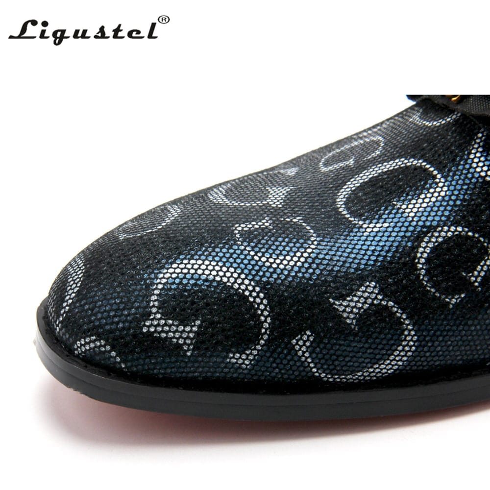 Men's Genuine Leather Bee Loafers Slip-On Dress Shoes