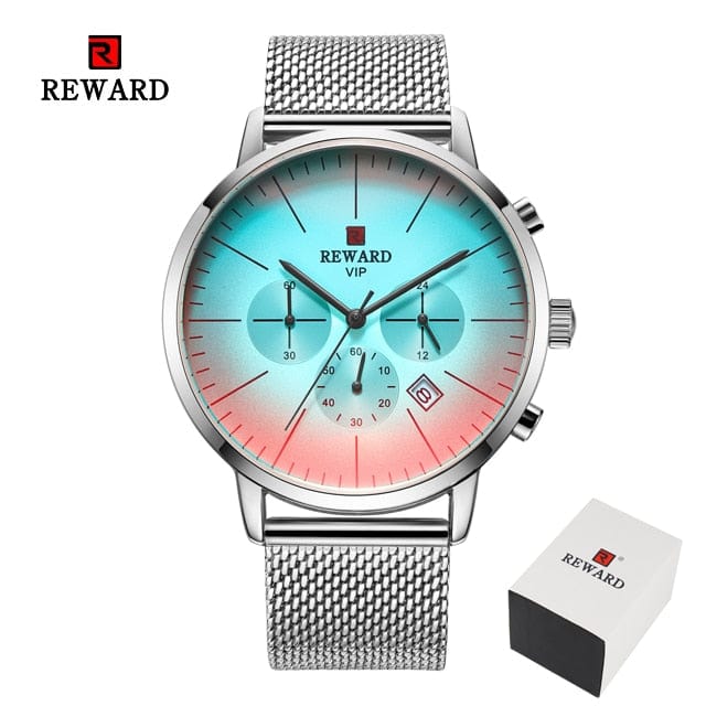 Men's Stainless Steel Chronograph Business Watch