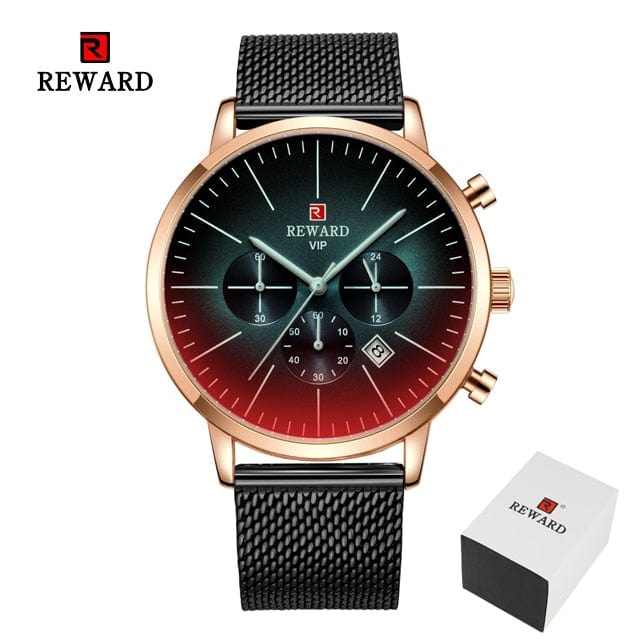 Men's Stainless Steel Chronograph Business Watch
