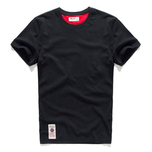 Men's Cotton Solid Color O-Neck Casual Classic Basic T-Shirt