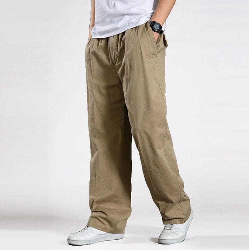 Men's Cotton Loose Multi-Pocket Cargo Pants Joggers