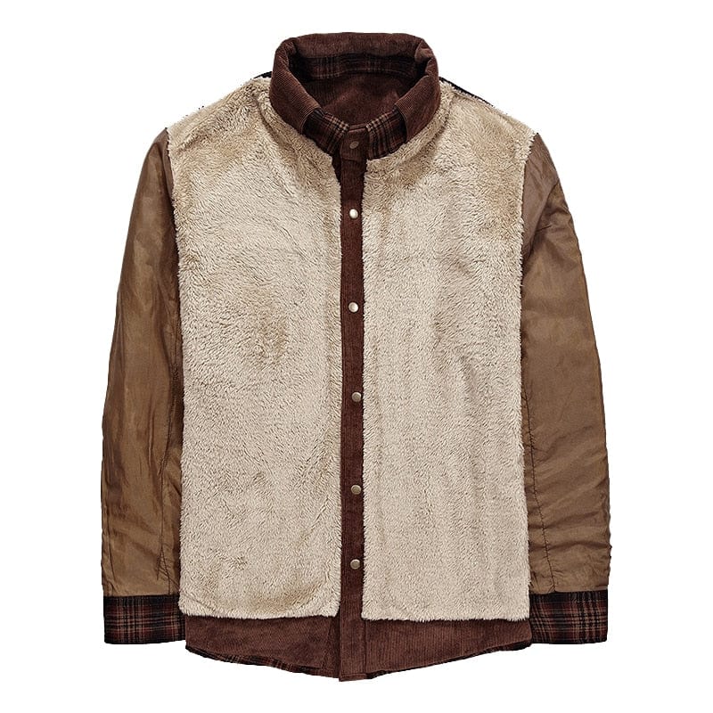 Men's Thick Fleece Army Slim Fit Winter Jacket