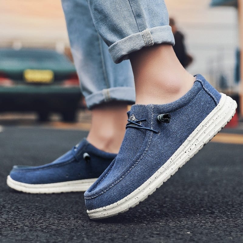 Men's Large Size Breathable Denim Canvas Casual Sneakers