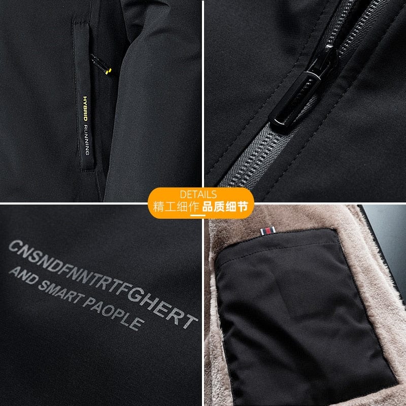 Men's Plus Size Fleece Lined Padded Winter Parka