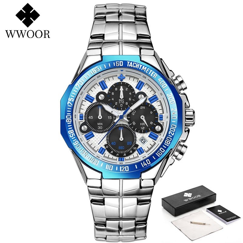 Men's Classic Sport Quartz Chronograph Watch 2026, Stainless Steel