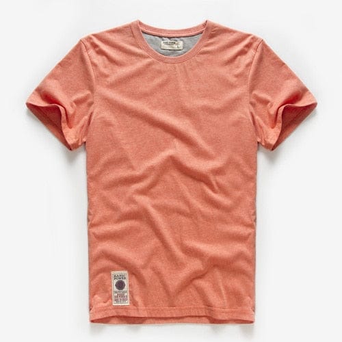 Men's Cotton Solid Color O-Neck Casual Classic Basic T-Shirt