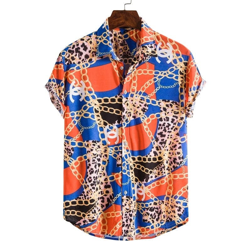 Men's Short Sleeve Hawaiian Social Shirt Classic Elegant Style