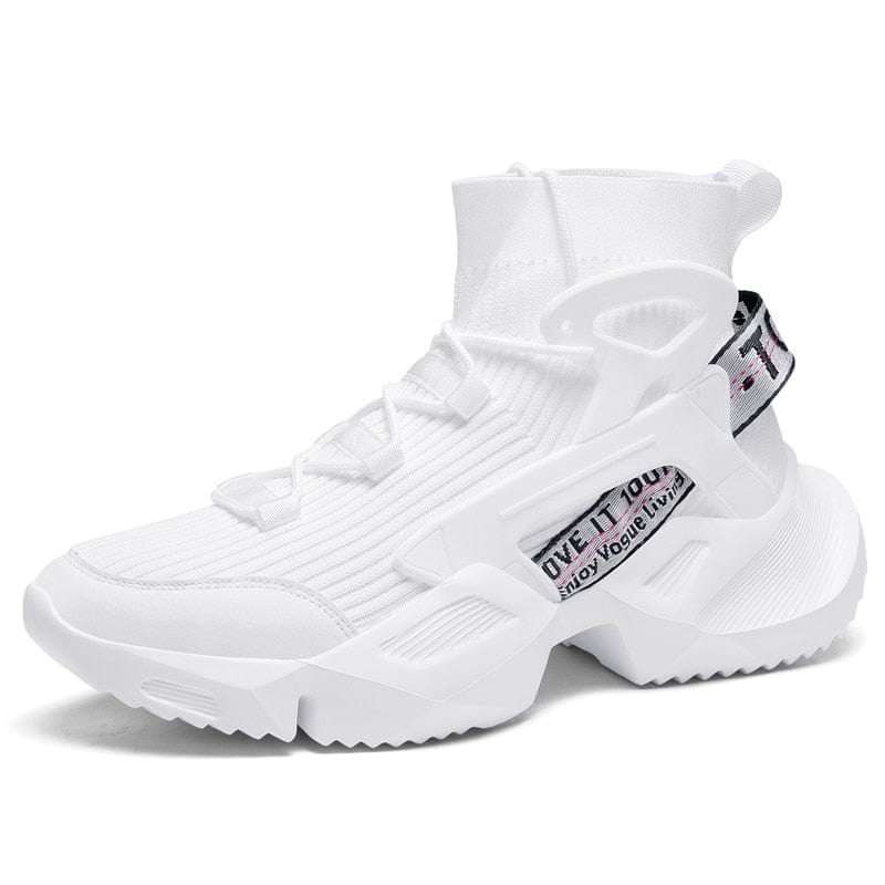Men's High Top Breathable Knit Sock Running Sneakers
