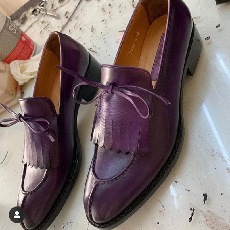 Men's Classic Fringe PU Slip-On Wedding Dress Loafers