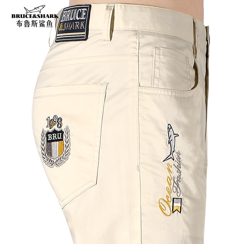 Men's Loose Straight Cotton Stretch Casual Pants