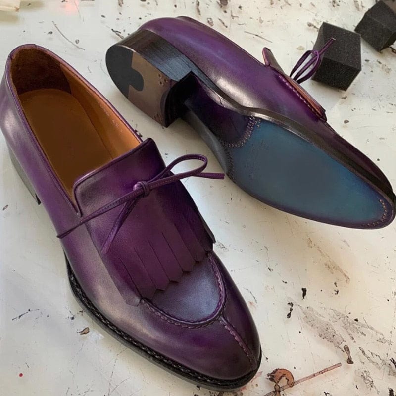 Men's Classic Fringe PU Slip-On Wedding Dress Loafers