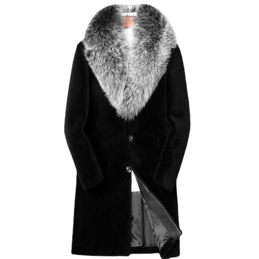 Men's Large Faux Fur Mink Long Winter Coat Custom Sizing