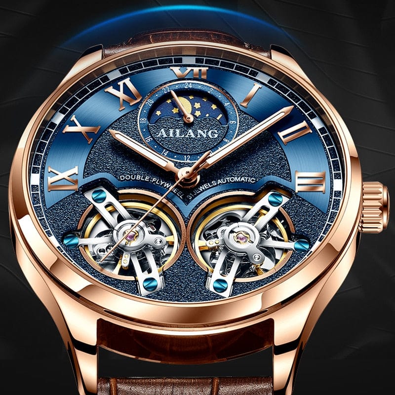 Men's AILANG Double Flywheel Automatic Mechanical Watch
