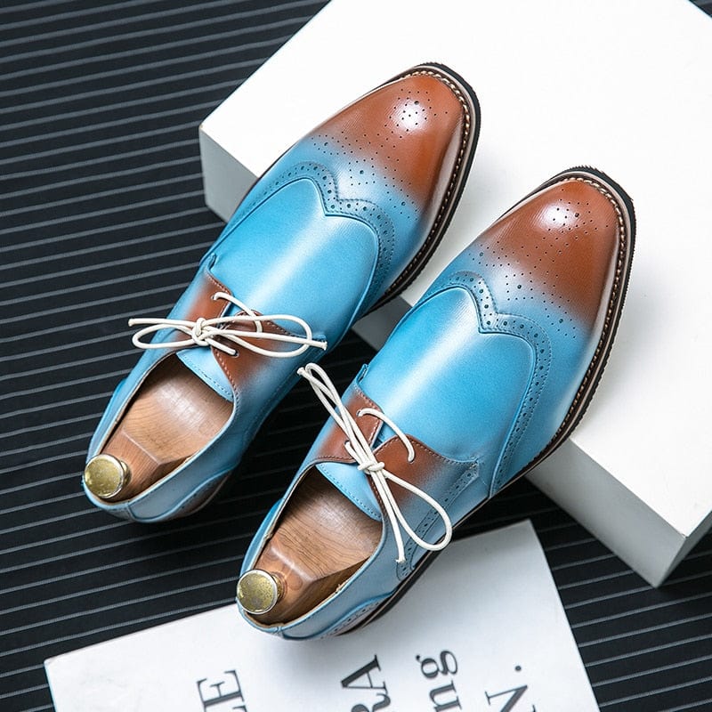 Men's Classic Brogue PU Dress Shoes