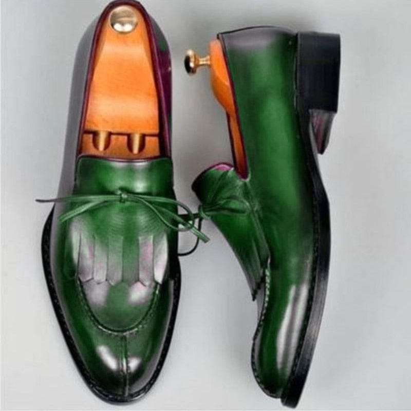 Men's Classic Fringe PU Slip-On Wedding Dress Loafers