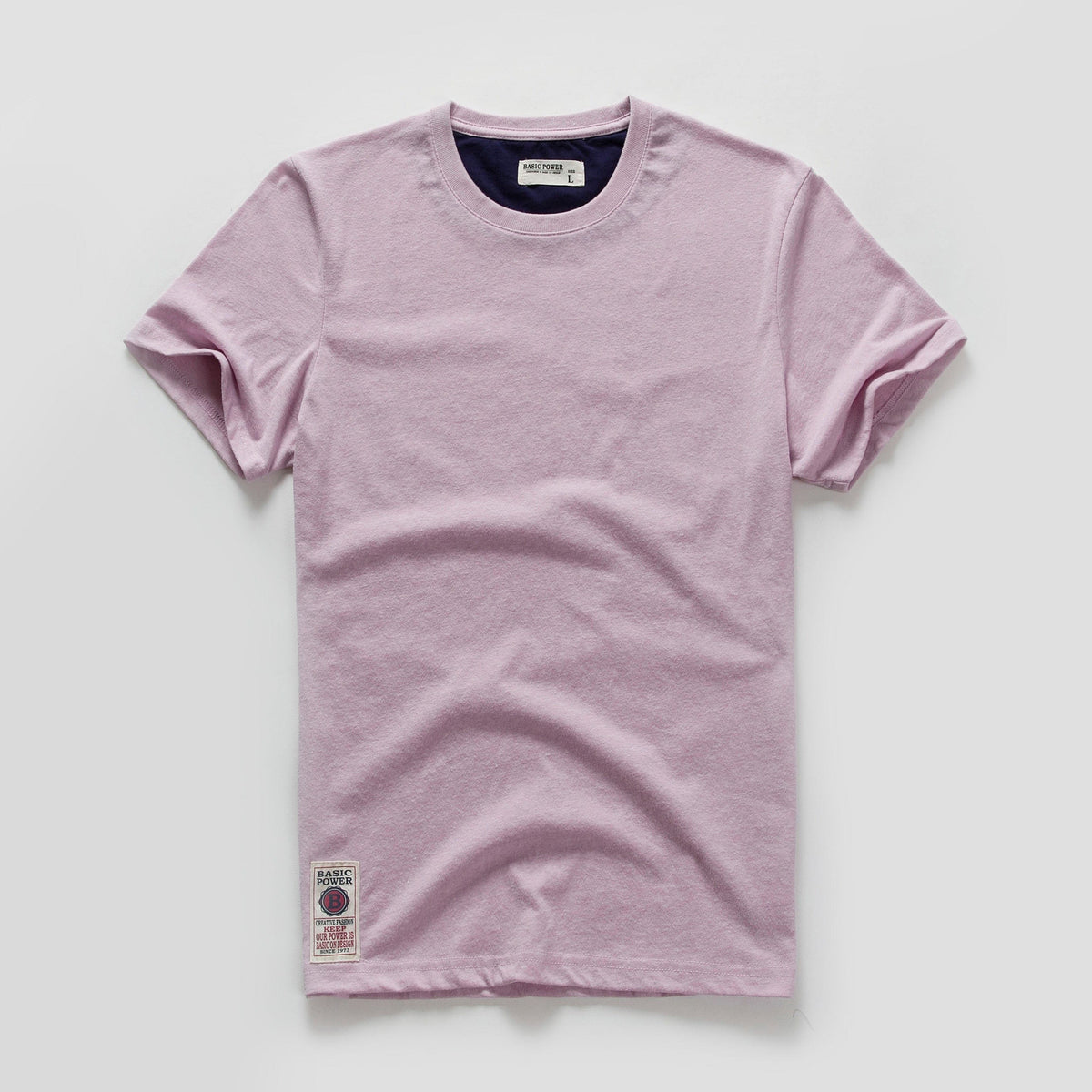 Men's Cotton Solid Color O-Neck Casual Classic Basic T-Shirt