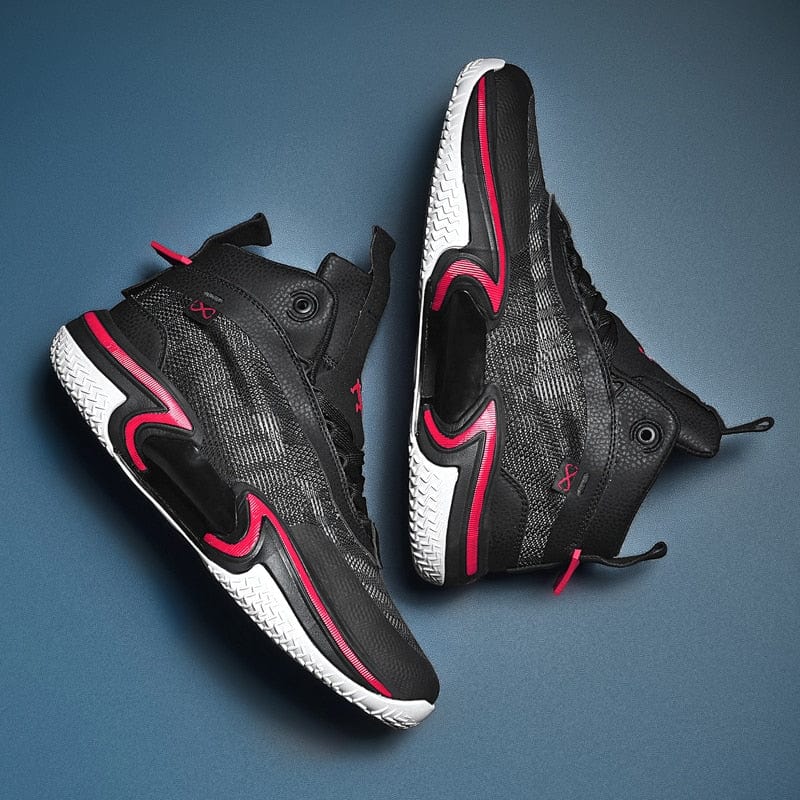 Men's High-Top Wear-Resistant Non-Slip Contrast Basketball Sneakers