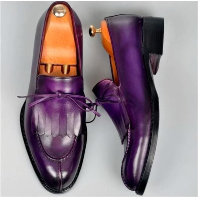 Men's Classic Fringe PU Slip-On Wedding Dress Loafers