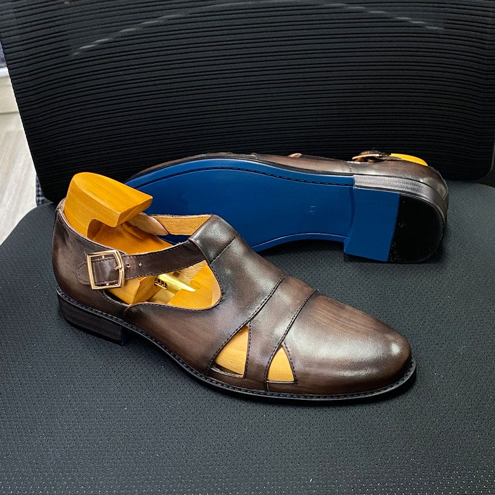 Men's Hollow Out Genuine Leather Sandals