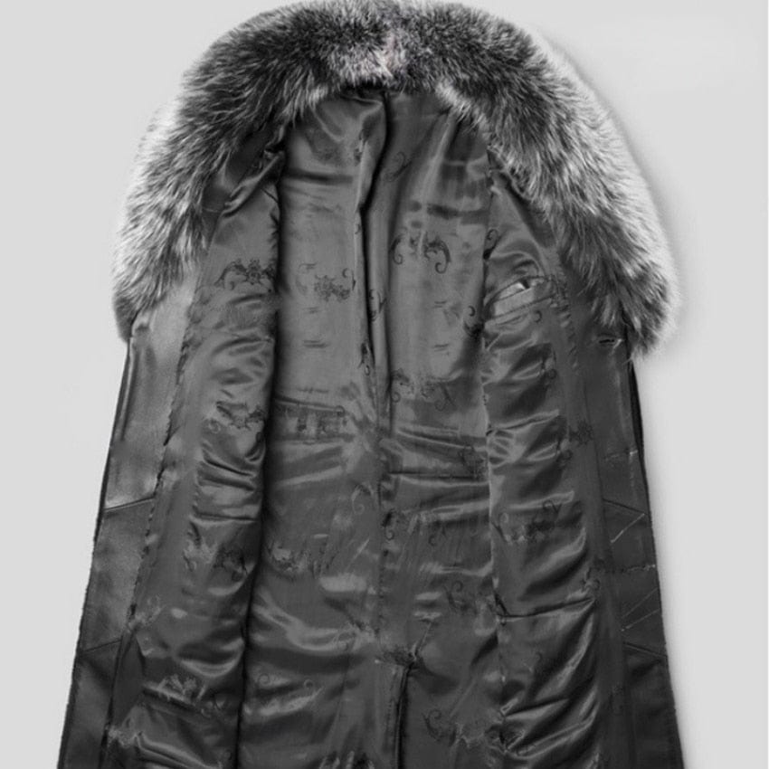 Men's Large Faux Fur Mink Long Winter Coat Custom Sizing