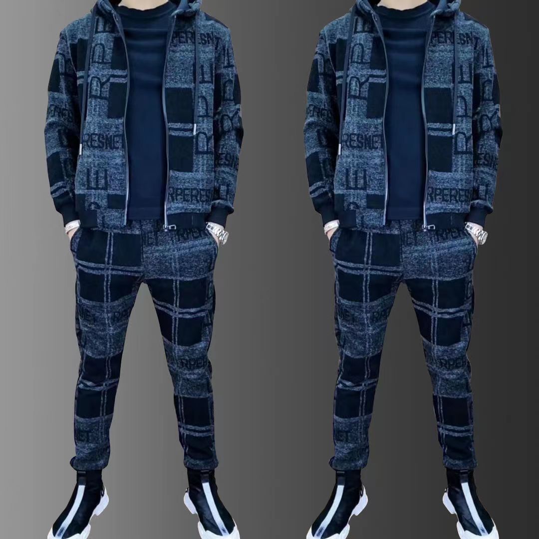 Men's Zip Hoodie Tracksuit Set, Jacket & Sweatpants 2-Piece 2026