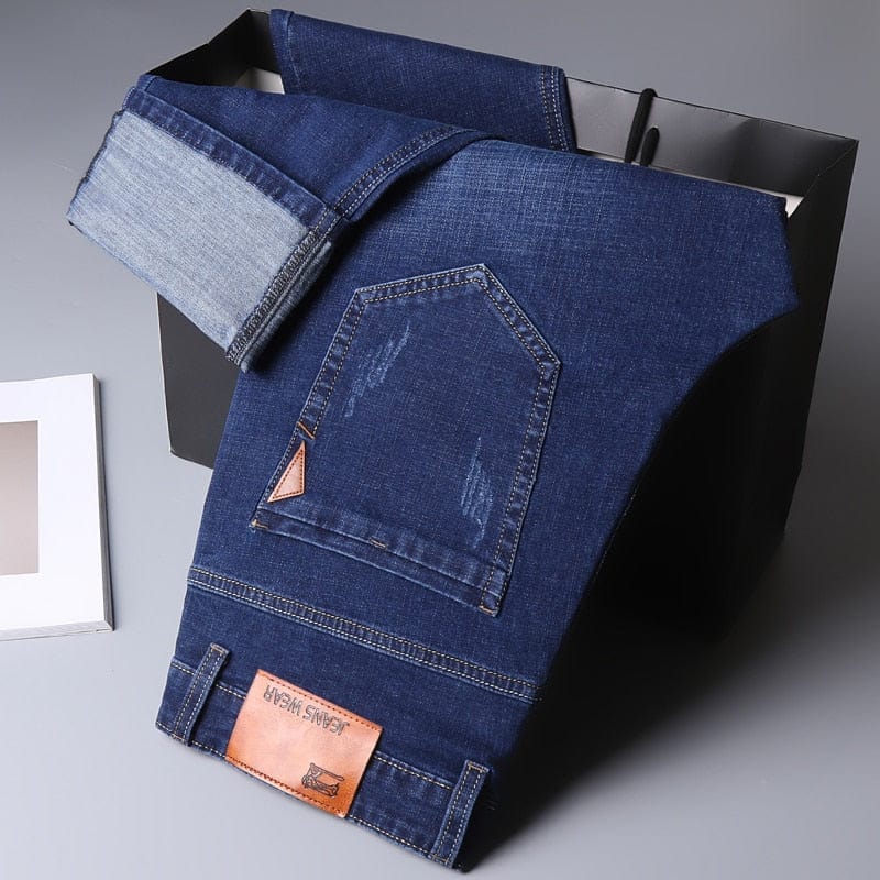Men's Classic Stretch Regular-Fit Straight Denim Jeans