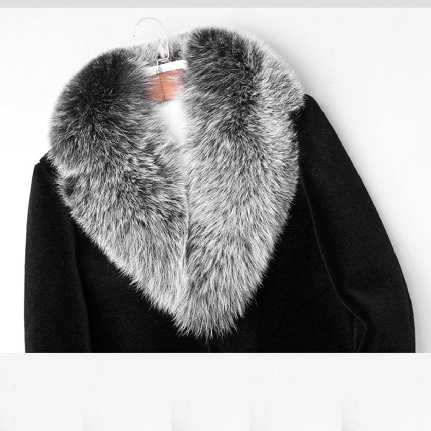 Men's Large Faux Fur Mink Long Winter Coat Custom Sizing
