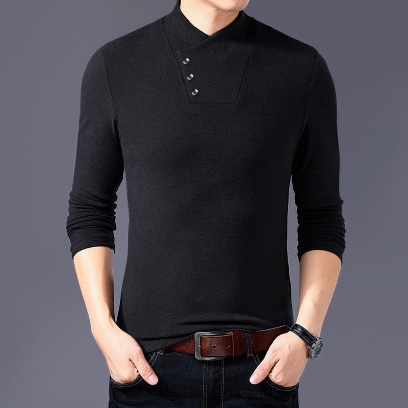 Men's Slim Fit Cotton Long Sleeve T-Shirt