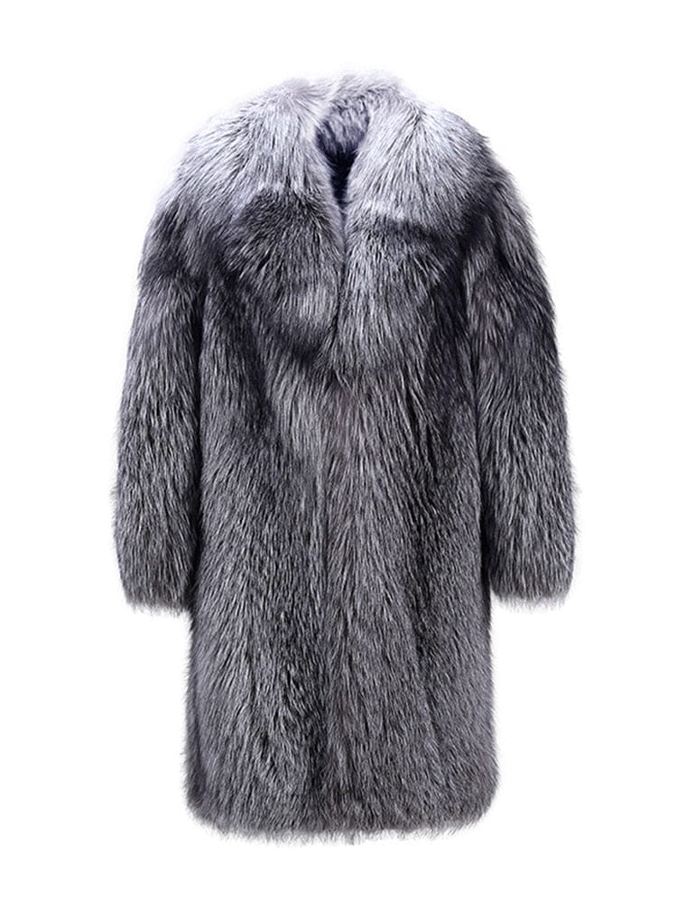 Men's Faux Mink Fur Coat — Loose Fit, Big & Tall