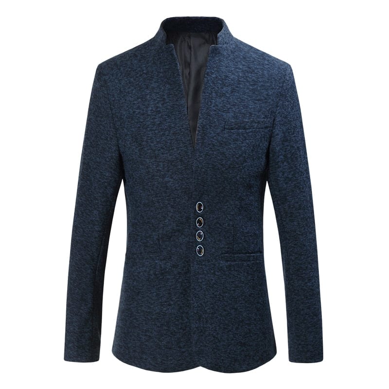 Men's Chinese Stand Collar Printed Blazer Jacket M-5XL