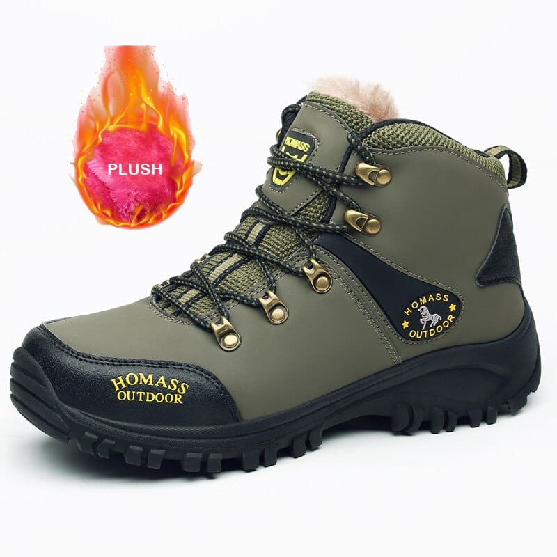 Men's Waterproof Non-Slip Hiking Trekking Boots Army Green