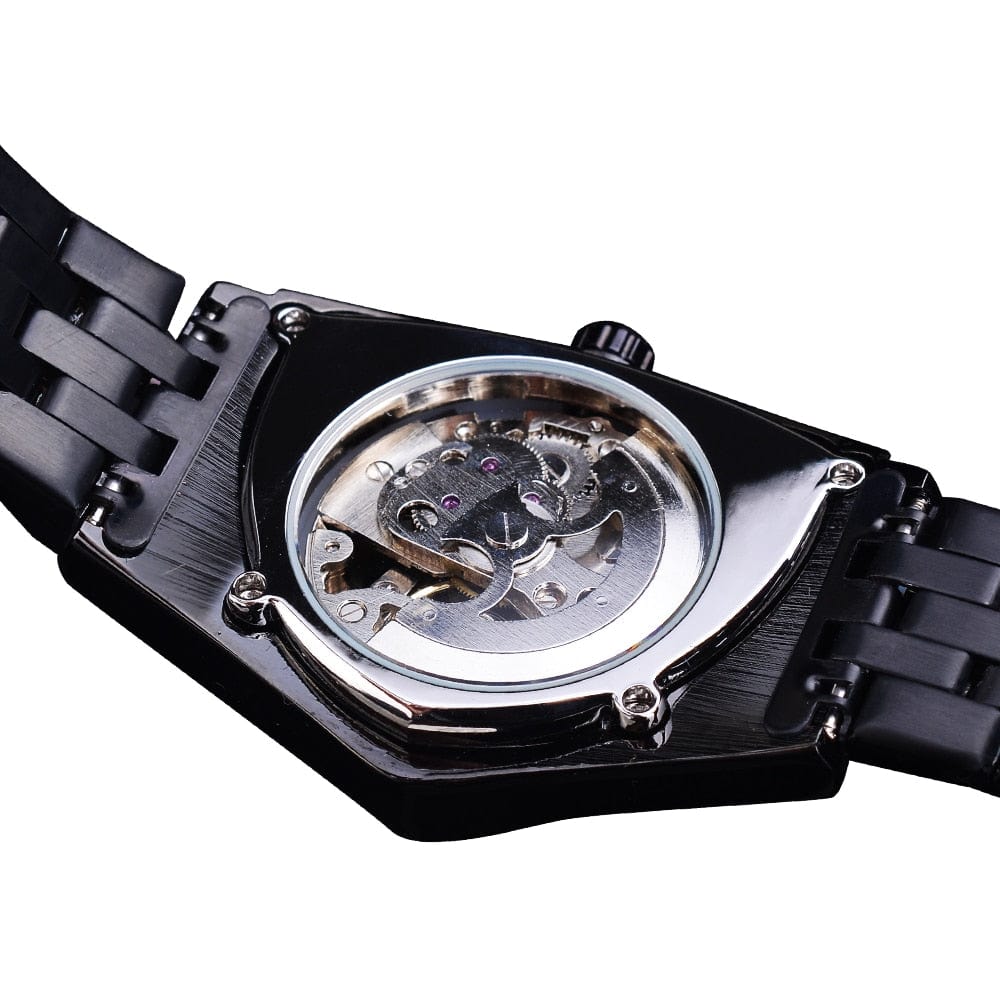 Men's Triangle Skeleton Automatic Stainless Steel Watch
