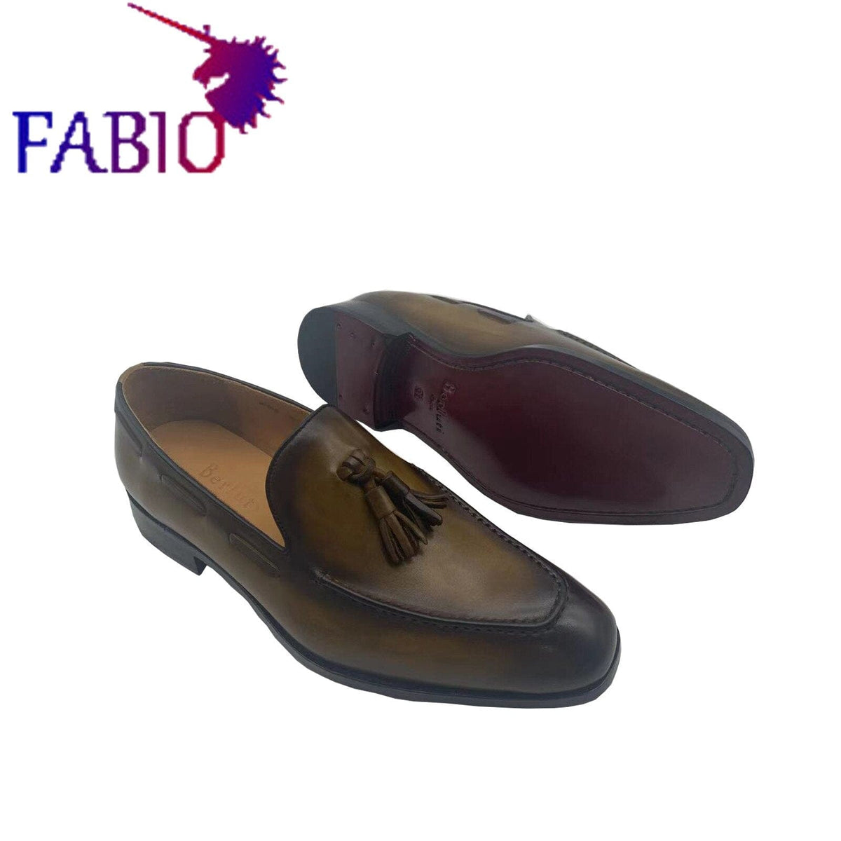 French leather outsole Bruti style men's formal shoes handmade custom business dinner shoes