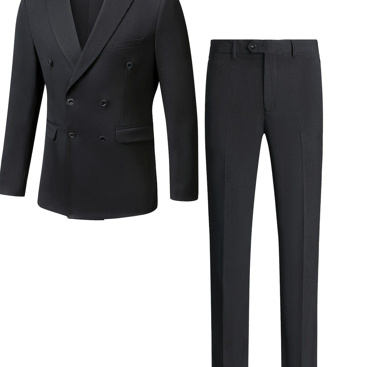 Men's Gentlemen Double Breasted Suit Blazer & Pants Set For Party Performance Business Occasion