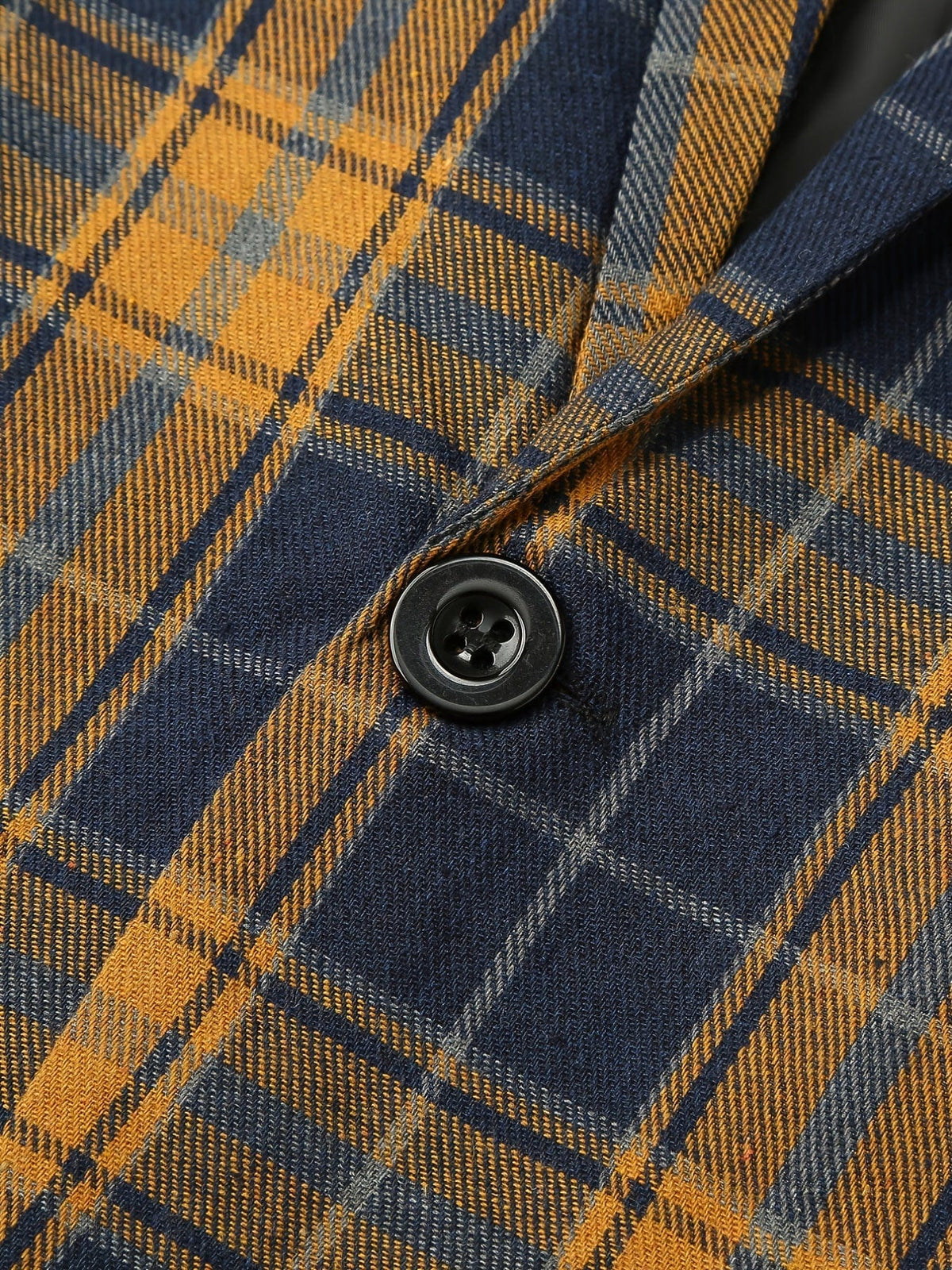 Men's Classic Slim Fit One-Button Plaid Blazer Jacket