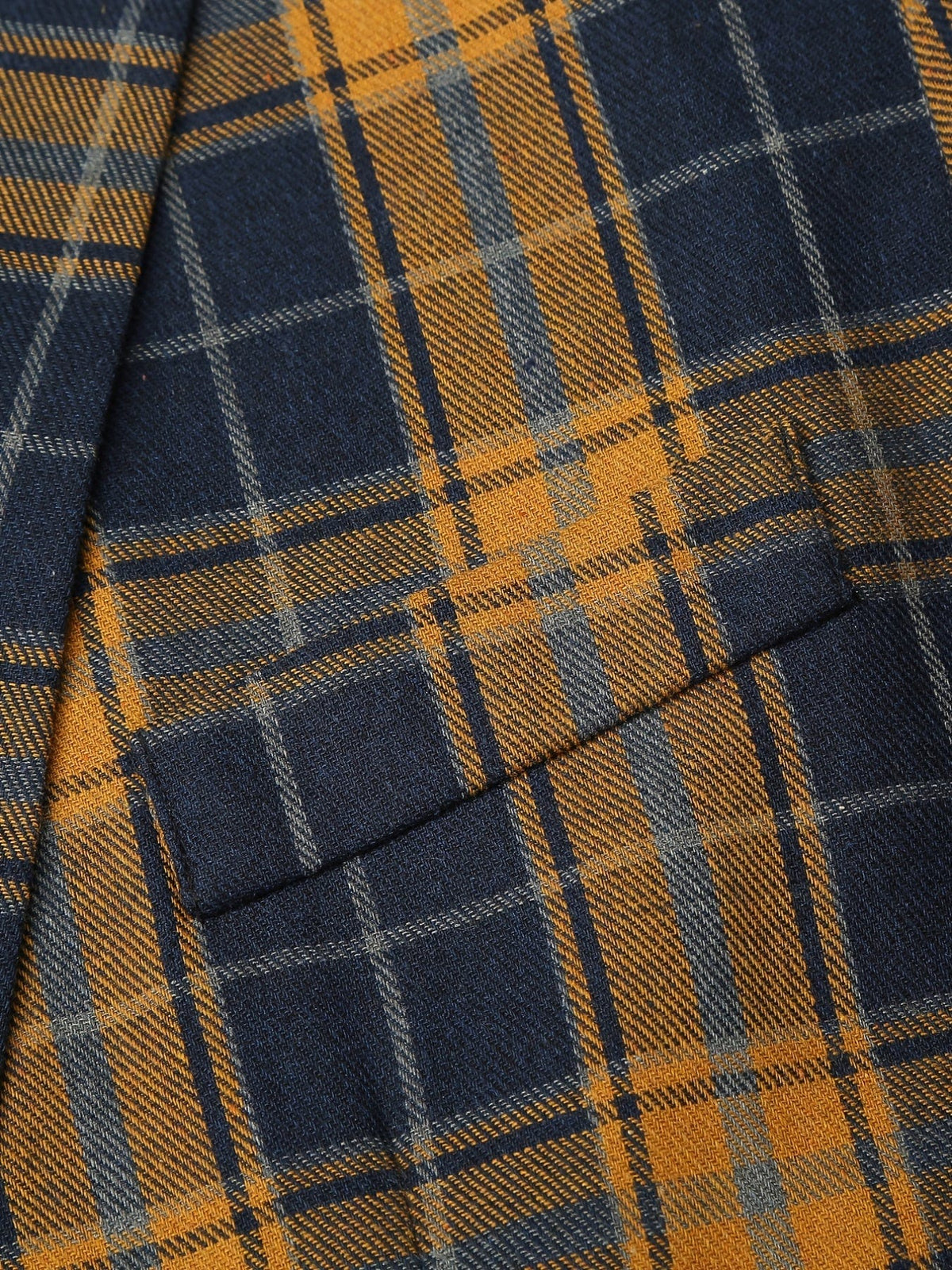 Men's Classic Slim Fit One-Button Plaid Blazer Jacket