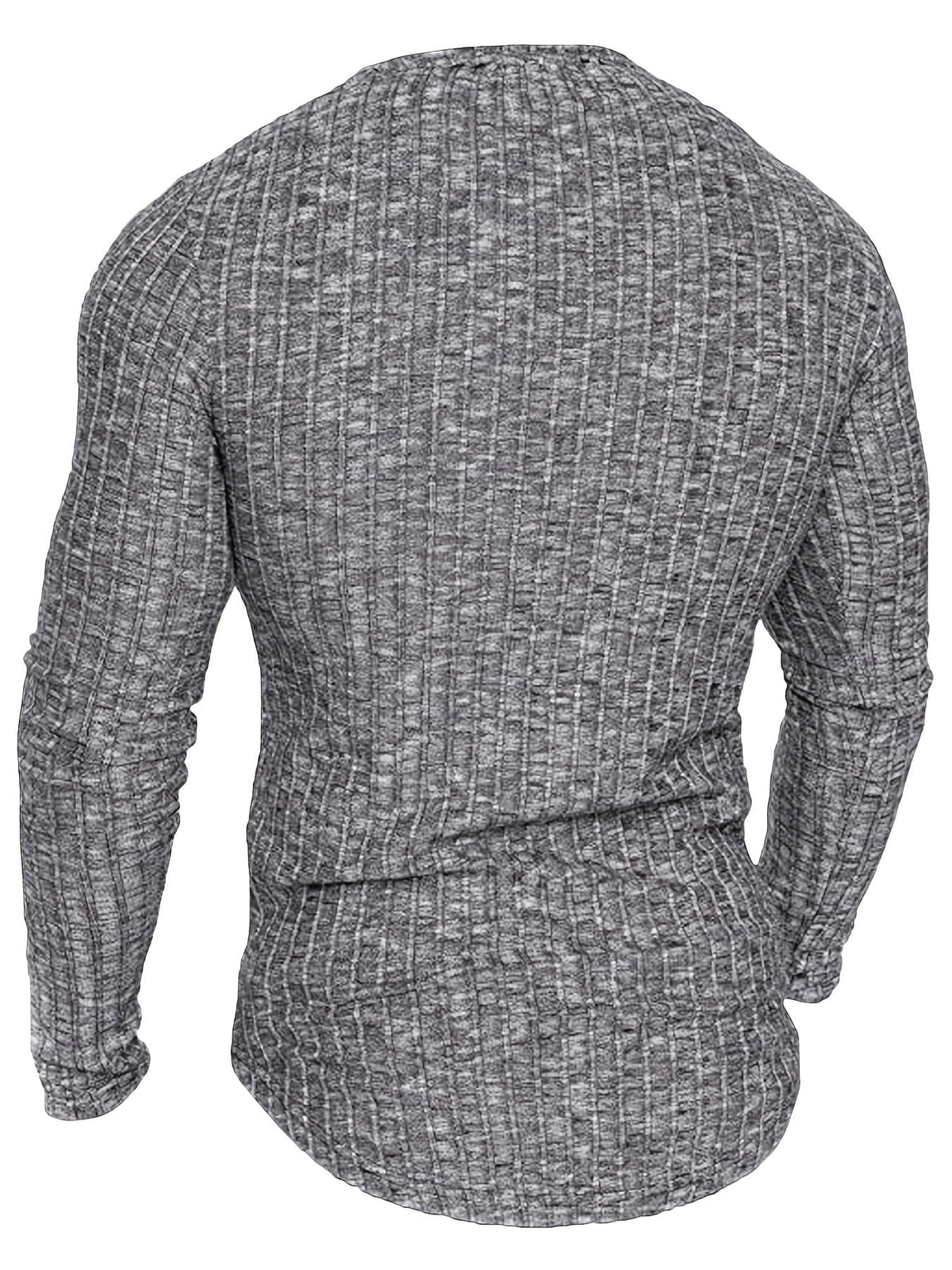 Men's Casual Skinny Solid Striped Long Sleeve T-shirt For Outdoor Sports Running Training