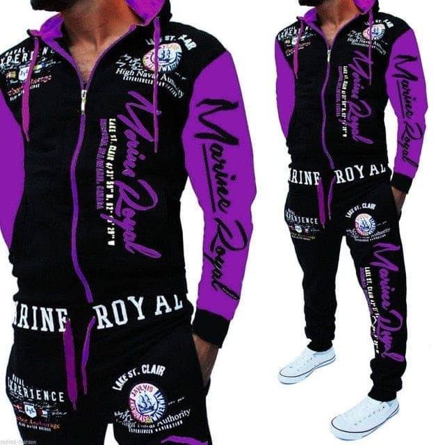 Men's Letter Print Tracksuit 2-Piece Top & Jogger Set, Plus Size 2026