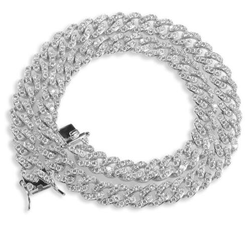 9mm Iced-Out Cuban Link Chain — Gold Tone, Micro-Pavé CZ