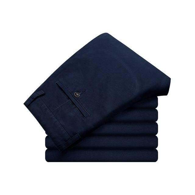 Men's Cotton Stretch Straight Casual Pants, Plus Size 42-46