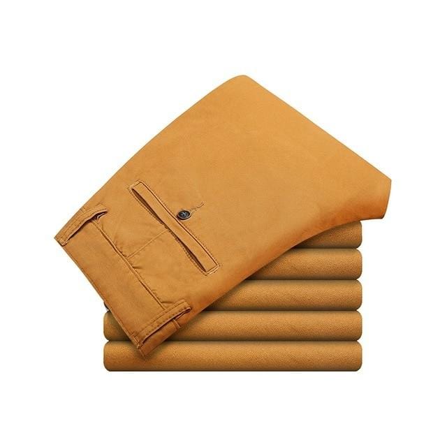 Men's Cotton Stretch Straight Casual Pants, Plus Size 42-46