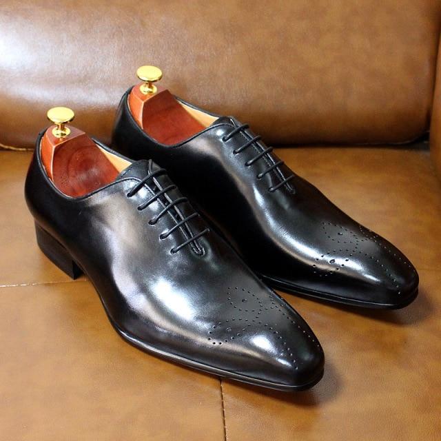 Daniel Shoes Italian Mens Dress Shoes Genuine Leather Blue Purple Men Wedding Shoes Party Whole Cut Formal Shoes for Men