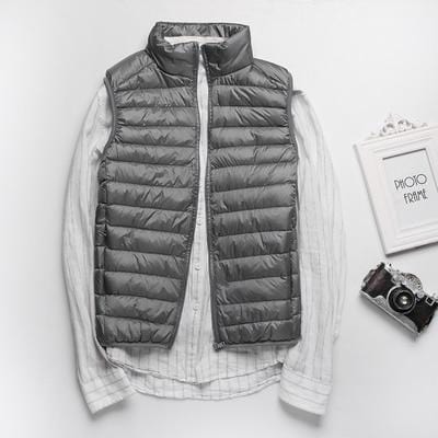 Men's Duck Down Puffer Vest — Ultralight Sleeveless Coat