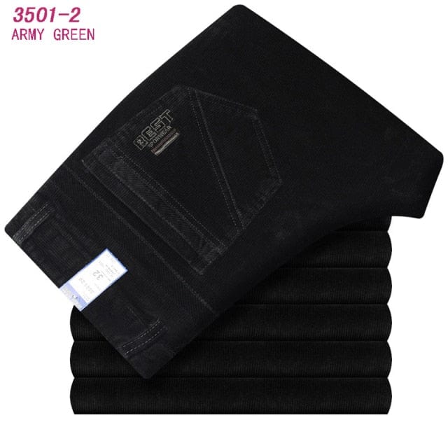 Men's Velvet Corduroy Fleece Straight Trousers