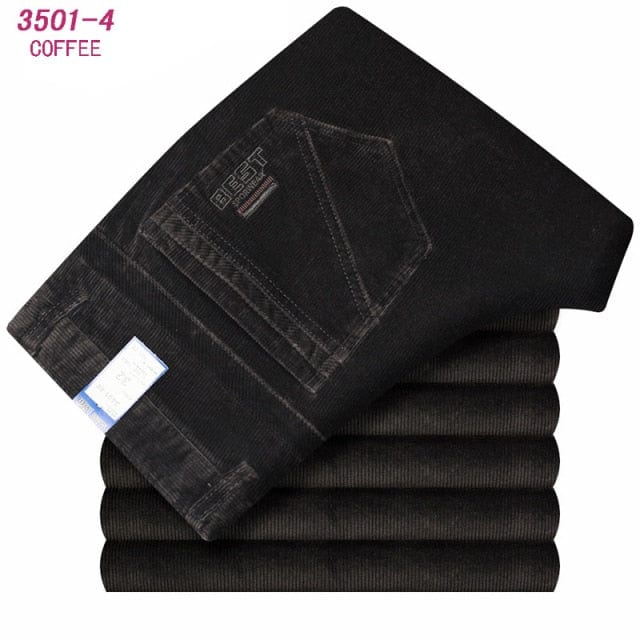 Men's Velvet Corduroy Fleece Straight Trousers