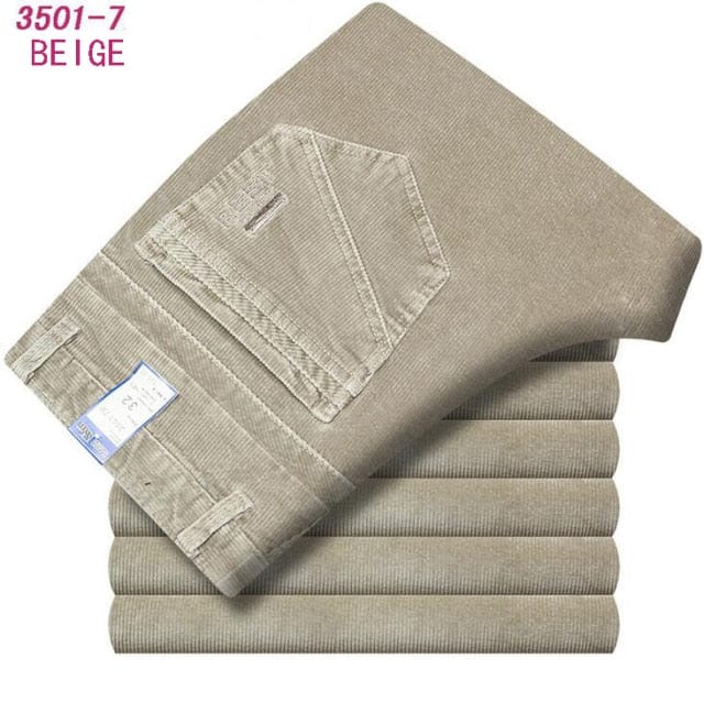 Men's Velvet Corduroy Fleece Straight Trousers
