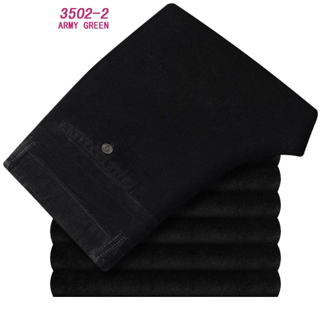 Men's Velvet Corduroy Fleece Straight Trousers