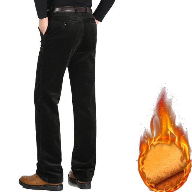 Men's Velvet Corduroy Fleece Straight Trousers